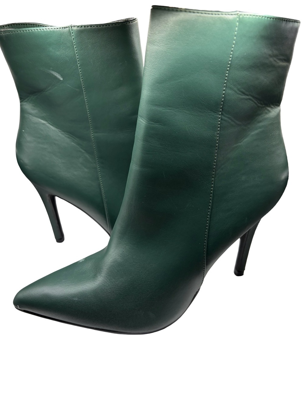 Cathy Din Women’s Pointed Toe High Heel Ankle Boots - Green size 8.5